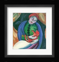 Girl with Cat II Fine Art Print