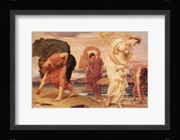 Greek Girls Picking up Pebbles Fine Art Print