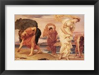 Greek Girls Picking up Pebbles Fine Art Print