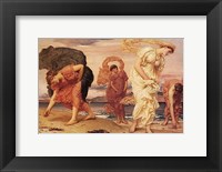 Greek Girls Picking up Pebbles Fine Art Print