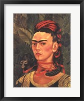 Self Portrait with a Monkey, 1940 Fine Art Print