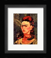 Self Portrait with a Monkey, 1940 Fine Art Print