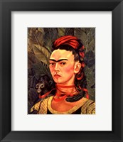 Self Portrait with a Monkey, 1940 Fine Art Print