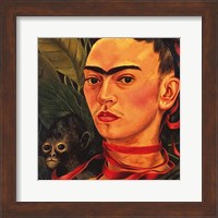Self Portrait with a Monkey, 1940 (detail) Fine Art Print