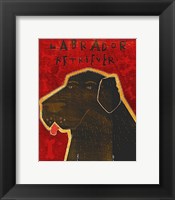 Lab (black) Framed Print