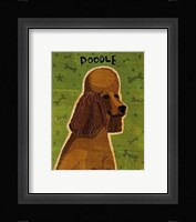 Poodle (brown) Framed Print