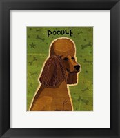 Poodle (brown) Framed Print