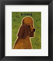 Poodle (brown) Framed Print