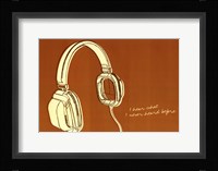 Lunastrella Headphones Framed Print