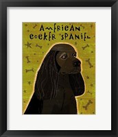 American Cocker Spaniel (black) Framed Print