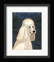 Poodle (white) Framed Print