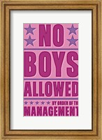 No Boys Allowed Fine Art Print