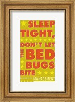 Sleep Tight, Don't Let the Bedbugs Bite (green & orange) Fine Art Print