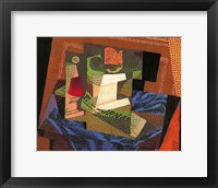 Fruit Bowl on a Tablecloth Fine Art Print