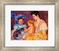 Children Playing with a Cat Fine Art Print