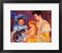 Children Playing with a Cat Fine Art Print
