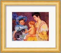 Children Playing with a Cat Fine Art Print