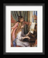 Two Young Girls at the Piano Framed Print