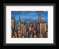 Twilight Skyline Framed Print