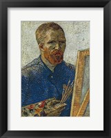 Self Portrait in Front of Easel Fine Art Print