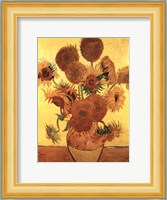 Sunflowers on Gold, 1888 Fine Art Print