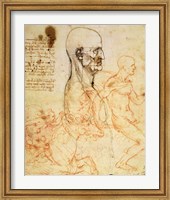 Torso of a Man in Profile, the Head Squared for Proportion Fine Art Print