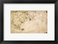 A Horseman in Combat with a Griffin Fine Art Print