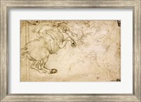 A Horseman in Combat with a Griffin Fine Art Print