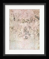 Composition sketch for The Adoration of the Magi, 1481 Fine Art Print