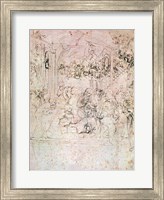 Composition sketch for The Adoration of the Magi, 1481 Fine Art Print