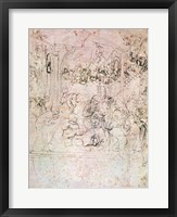 Composition sketch for The Adoration of the Magi, 1481 Fine Art Print