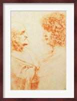 Two Heads in Profile, c.1500 Fine Art Print