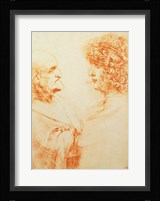 Two Heads in Profile, c.1500 Fine Art Print