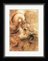 Detail of the Dragon from the drawing Fight between a Dragon and a Lion Fine Art Print