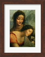 Detail of the Virgin and St. Anne from The Virgin and Child with St. Anne Fine Art Print