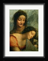Detail of the Virgin and St. Anne from The Virgin and Child with St. Anne Fine Art Print