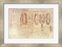 Studies of Toothed Gears and for a Hygrometer Fine Art Print