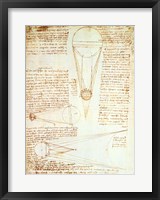 Studies of the Illumination of the Moon 1r from Codex Leicester Framed Print