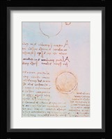 Detail from Study of the Illumination of the Moon 2r from Codex Leicester Fine Art Print