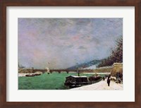 The Seine at the Pont d'Iena, Winter, 1875 Fine Art Print