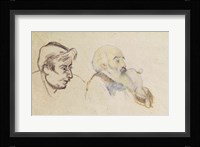 Portrait of Pissarro by Gauguin and Portrait of Gauguin by Pissarro Fine Art Print