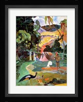 Landscape with Peacocks, 1892 Framed Print