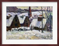 Breton village under snow, 1894 Fine Art Print