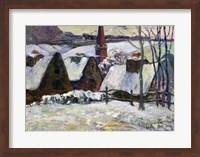 Breton village under snow, 1894 Fine Art Print