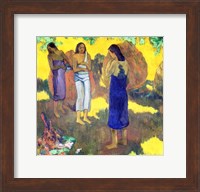 Three Tahitian Women against a Yellow Background, 1899 Fine Art Print