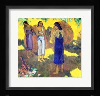 Three Tahitian Women against a Yellow Background, 1899 Fine Art Print