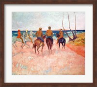 Horseman on the Beach Fine Art Print
