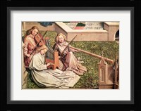 The Fountain of Grace, detail of three angel musicians Fine Art Print