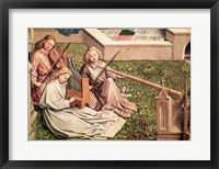 The Fountain of Grace, detail of three angel musicians Fine Art Print