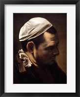 The Supper at Emmaus, Detail 1601 (man in hat) Fine Art Print